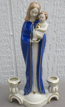 5096-religious-candleholder-Madonna and child figuring