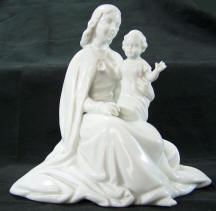 5211 All white Madonna with Baby Jesus
