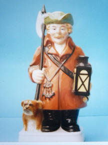 6569 Man with Lantern and Dog