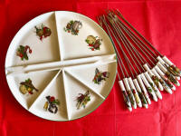 Fondue Plate and forks
