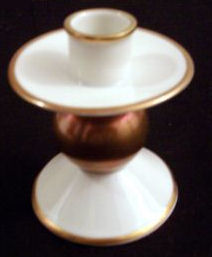 Single Candle with Gold Trim