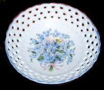 Blue Flowers Slotted Dish
