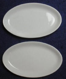 White Oval Pin Dish or Butter Pats