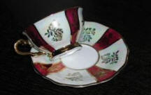 Maroon Cup & Saucer