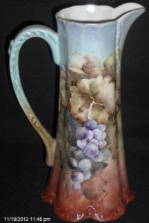 Pitcher with Grape Leaf Clusters