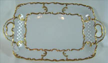 White Tray with Gold Trim