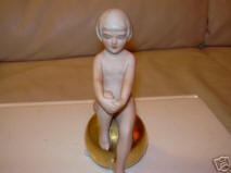 Gerold Porzellan  Nude Girl on gold ball