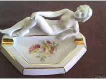 Gerold Porzellan Nude with Floral Inset Ashtray