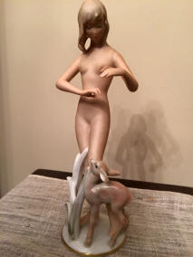 Nude with fawn