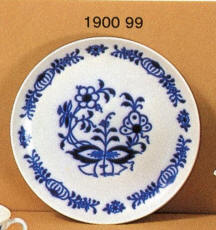 1900-99 Blue Onion Round Plate