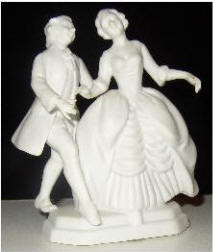 Gerold Porzellan White Victorian Dancing Couple