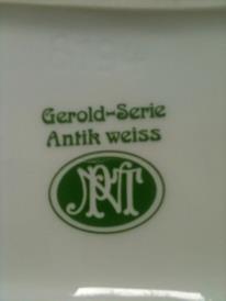 Neue Porzellan Tettau Gerold-Serie Mark Antik weiss