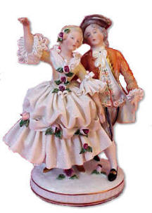 Dresden Lace Dress Dancing Couple